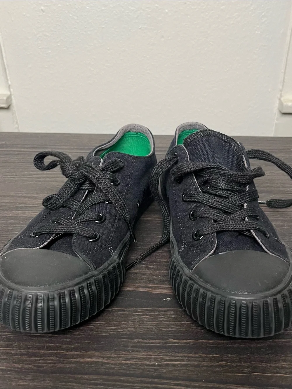 P.F. Flyers Center Lo Sandlot Triple Black Kids Casual Shoes KC2002SL Size 3Y
